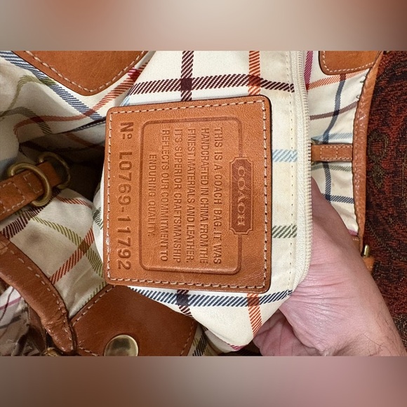 Coach Canvas Limited Edition  Bleecker Heritage Stripe Tote Y2K With Ties - Picture 11 of 13